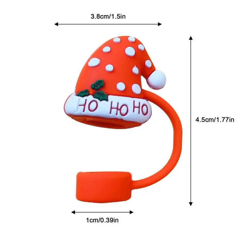 Christmas Cup Topper 6 Pieces Straw Cover