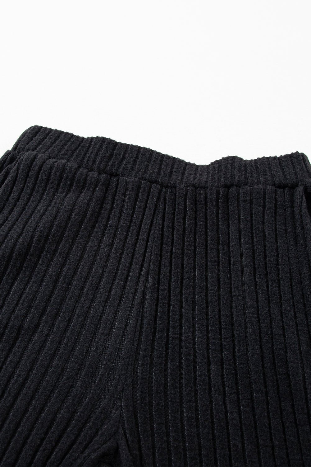 Black Ribbed Knit Two-piece Outfit - Celeste Loungewear & Sleepwear/Loungewear