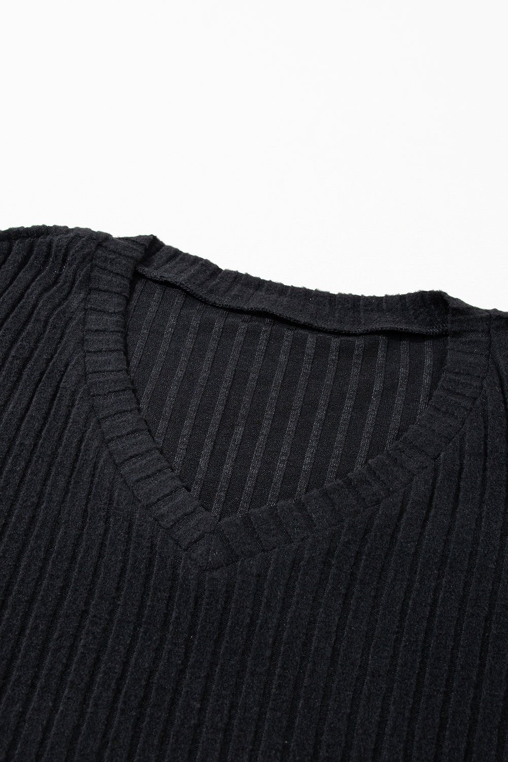 Black Ribbed Knit Two-piece Outfit - Celeste Loungewear & Sleepwear/Loungewear