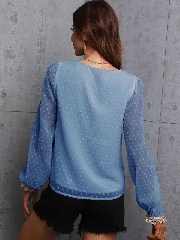 Chiffon -- Solid Top - Celeste