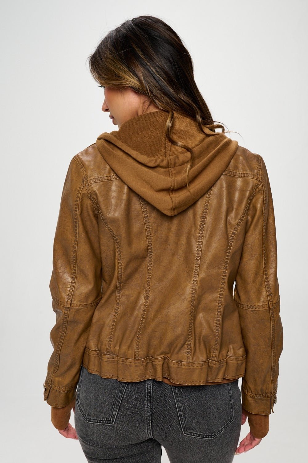 Coalition LA Double Zip Hooded Long Sleeve Jacket - Celeste
