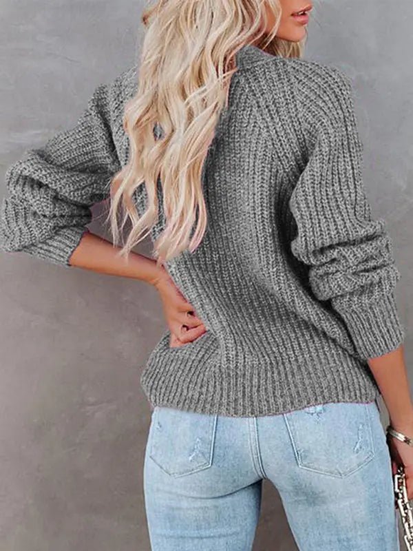 Double Breasted Button-Up Cardigan Sweater - Celeste Sweater