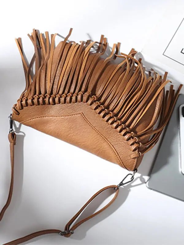Envelope Tassel Messenger Bag - Celeste