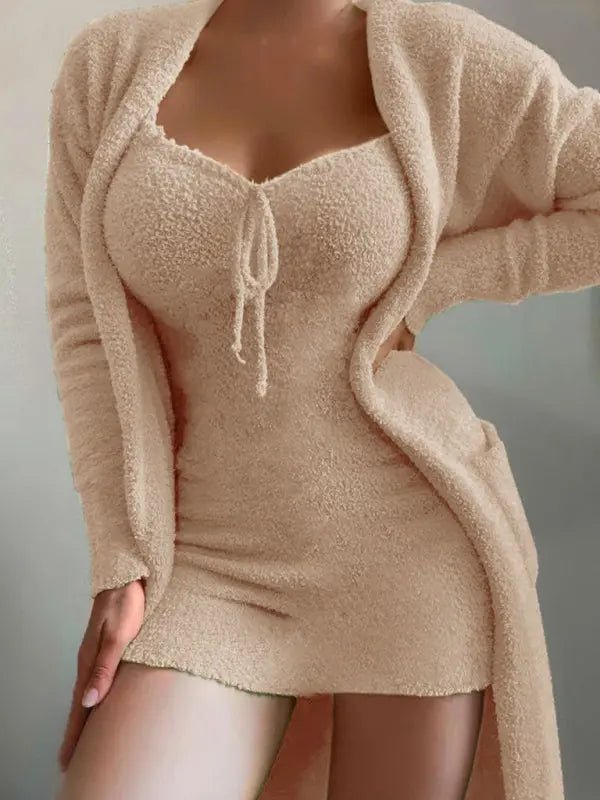 Freya - Cozy 2-Piece Pajama Set - Celeste