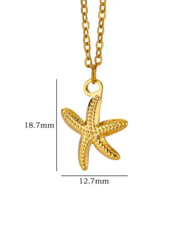 Hebe - Starfish Gold Pendant Necklace - Celeste