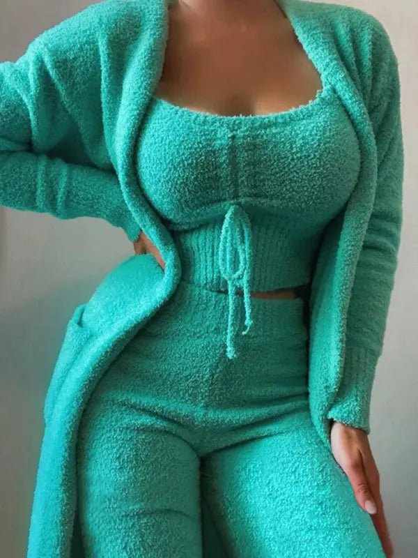 Libertas - 3-piece Luxe PJ Set - Celeste