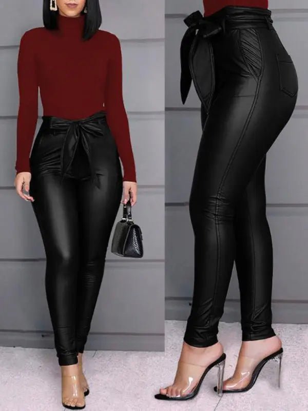 Missionary - Leather Pants (with Belt) - Celeste