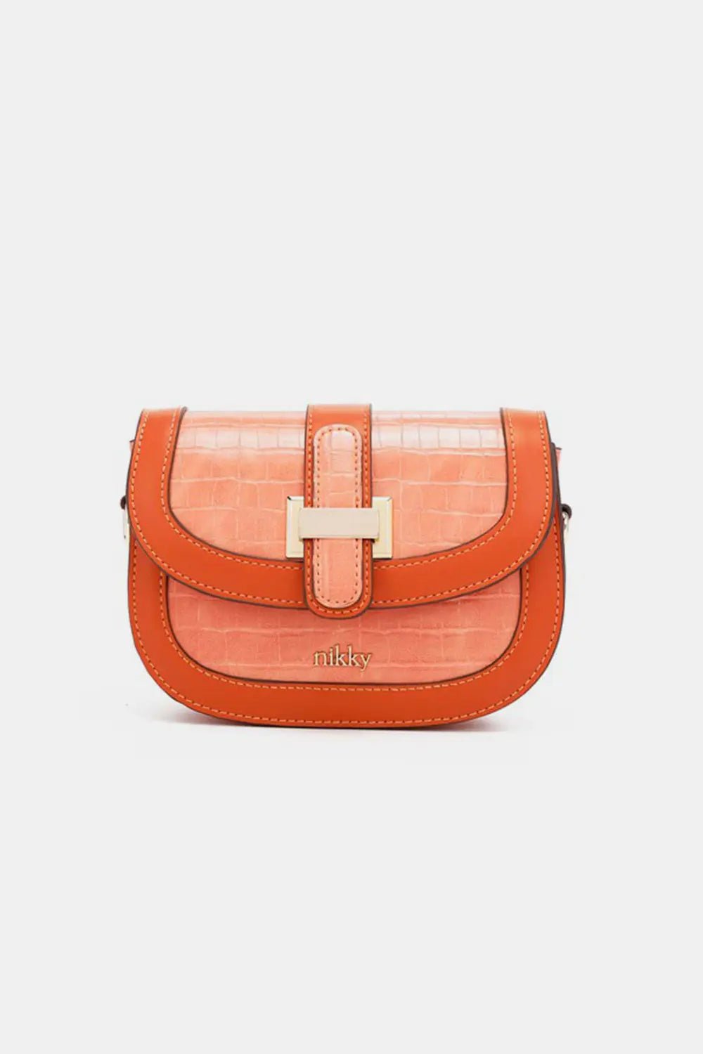 Nicole Lee USA Croc Embossed Crossbody Bag - Celeste