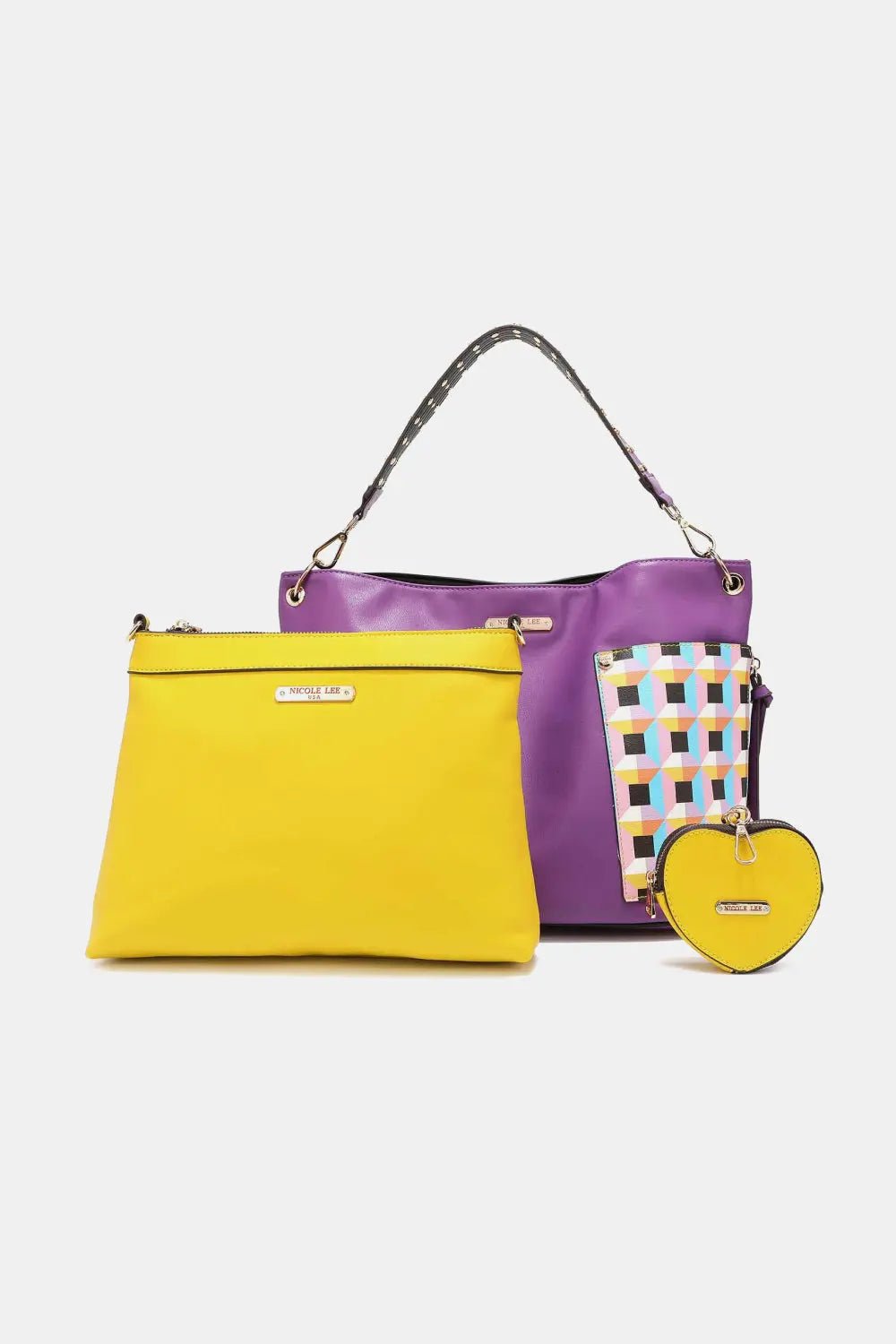 Nicole Lee USA Quihn 3-Piece Handbag Set - Celeste