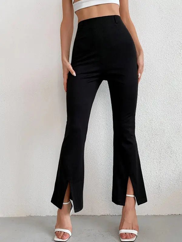 Persephone - High Waist Split Pants - Celeste
