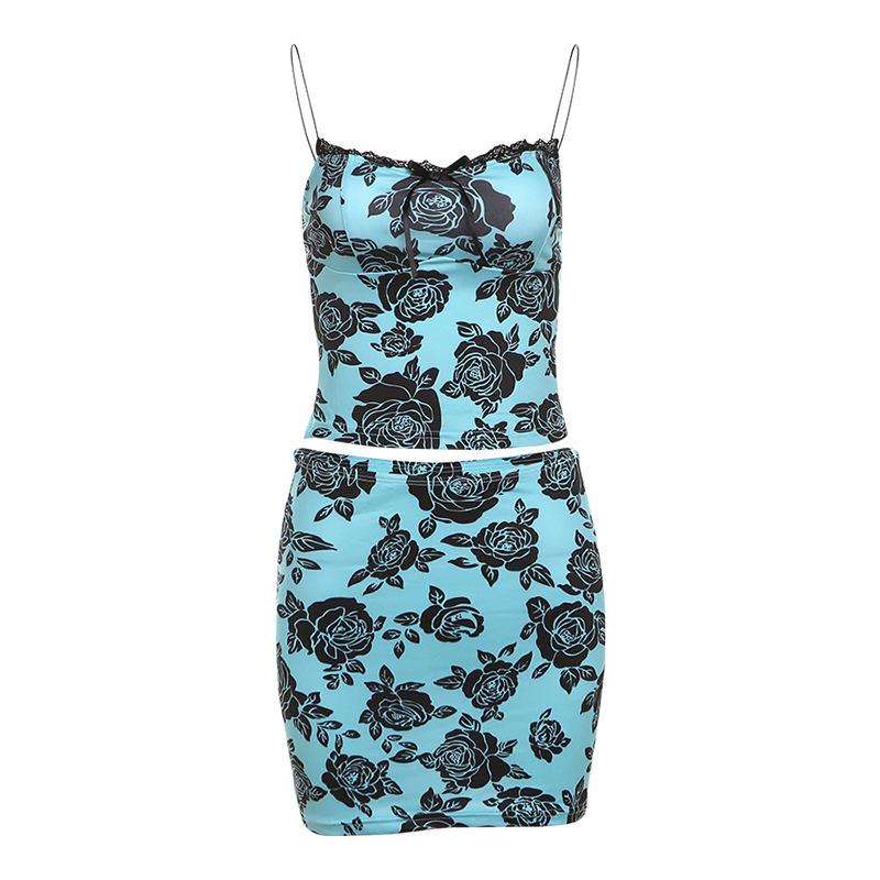 Conjunto floral de dos piezas