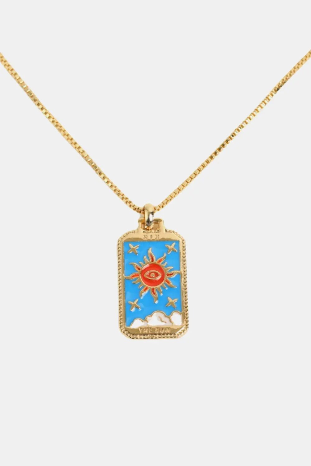 Tarot Card Pendant Copper Necklace - Celeste