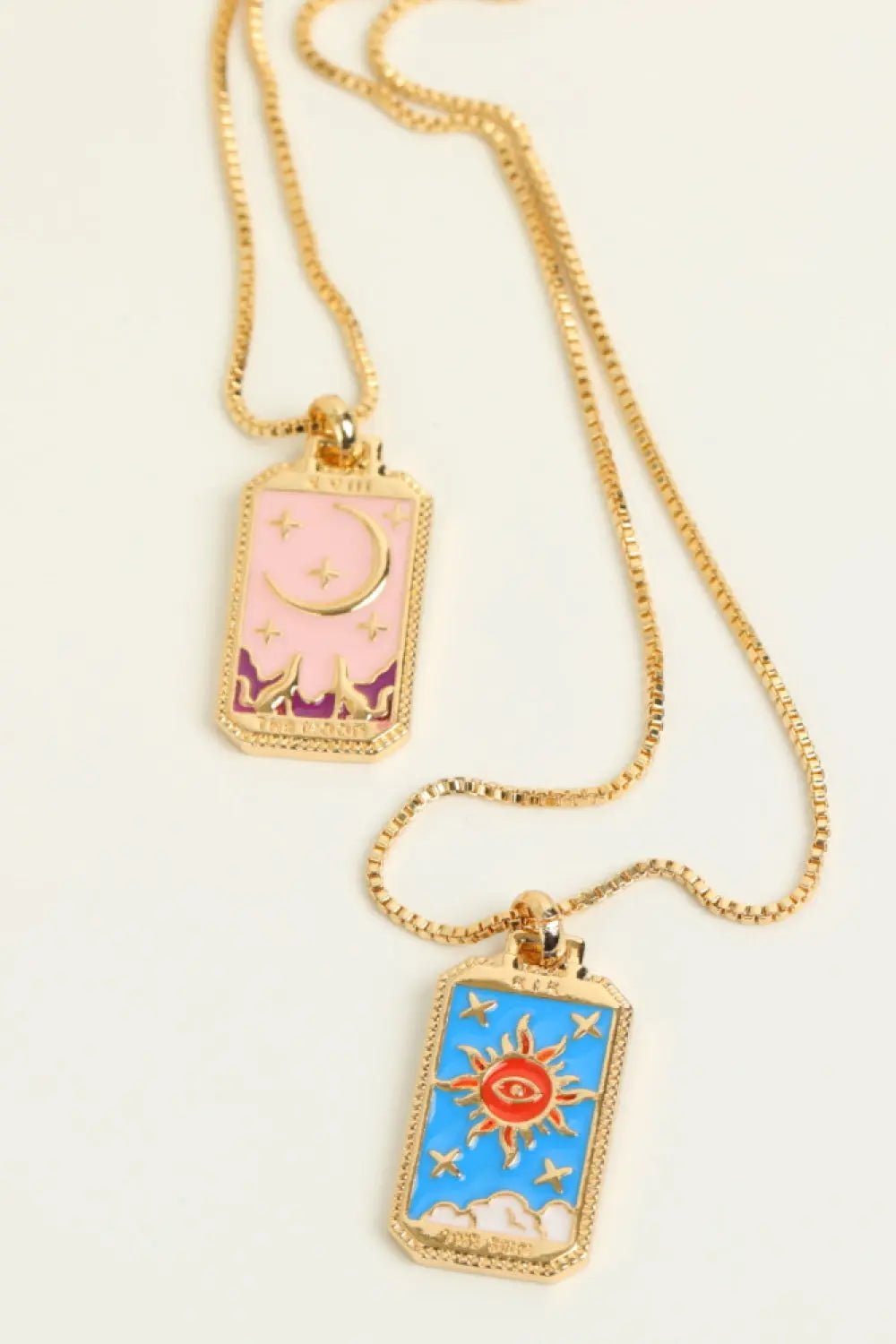 Tarot Card Pendant Copper Necklace - Celeste