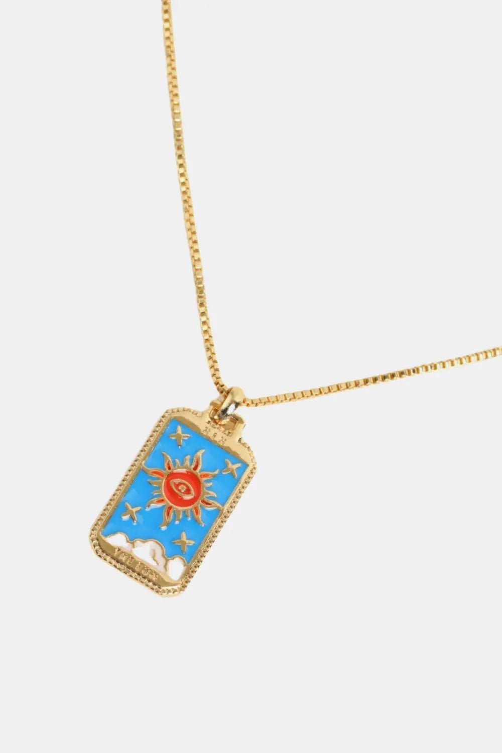 Tarot Card Pendant Copper Necklace - Celeste