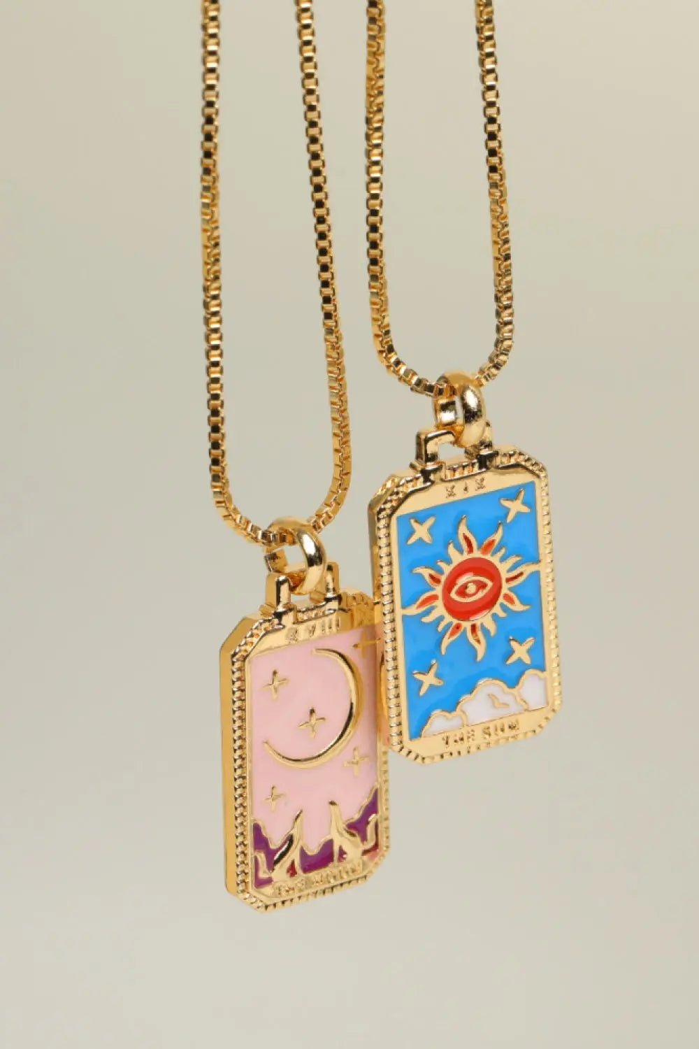 Tarot Card Pendant Copper Necklace - Celeste