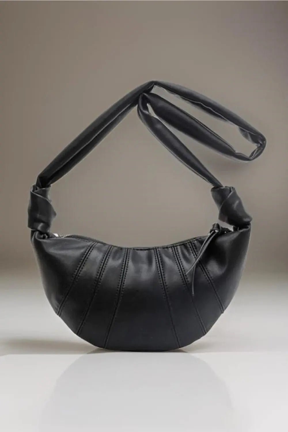 Zenana Vegan Leather Croissant Crossbody Bag - Celeste