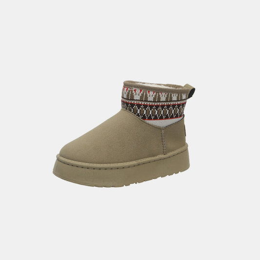 Thermal Suede Platform Boots - Celeste    