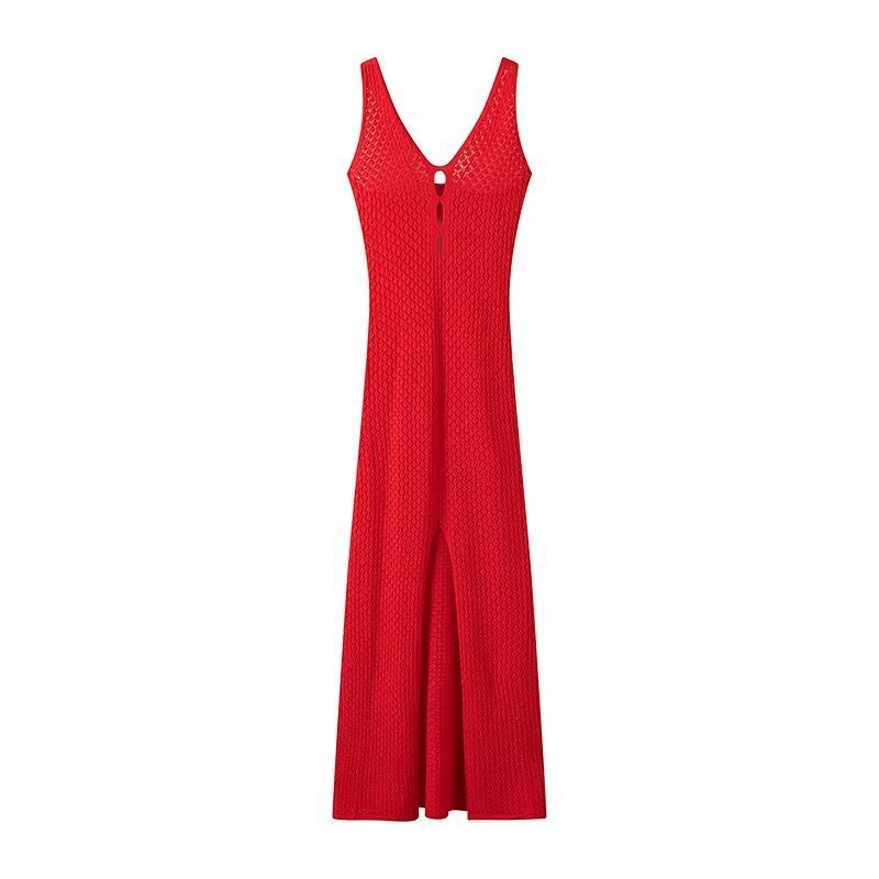 Halter V-Neck Dress - Celeste    