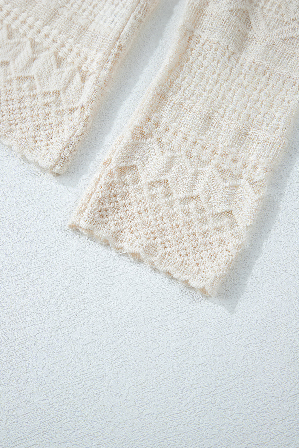 White Geometric Lace Blouse - Celeste  Tops/Blouses & Shirts  