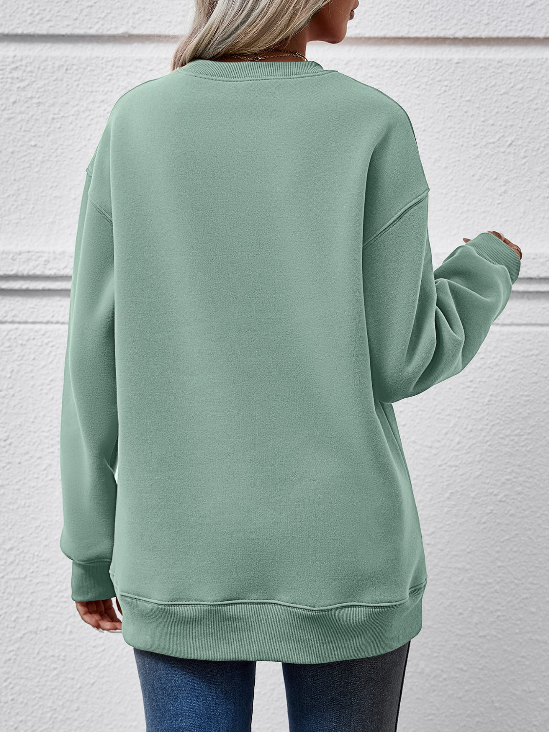 Sudadera con cuello redondo y gráfico de árbol de Navidad