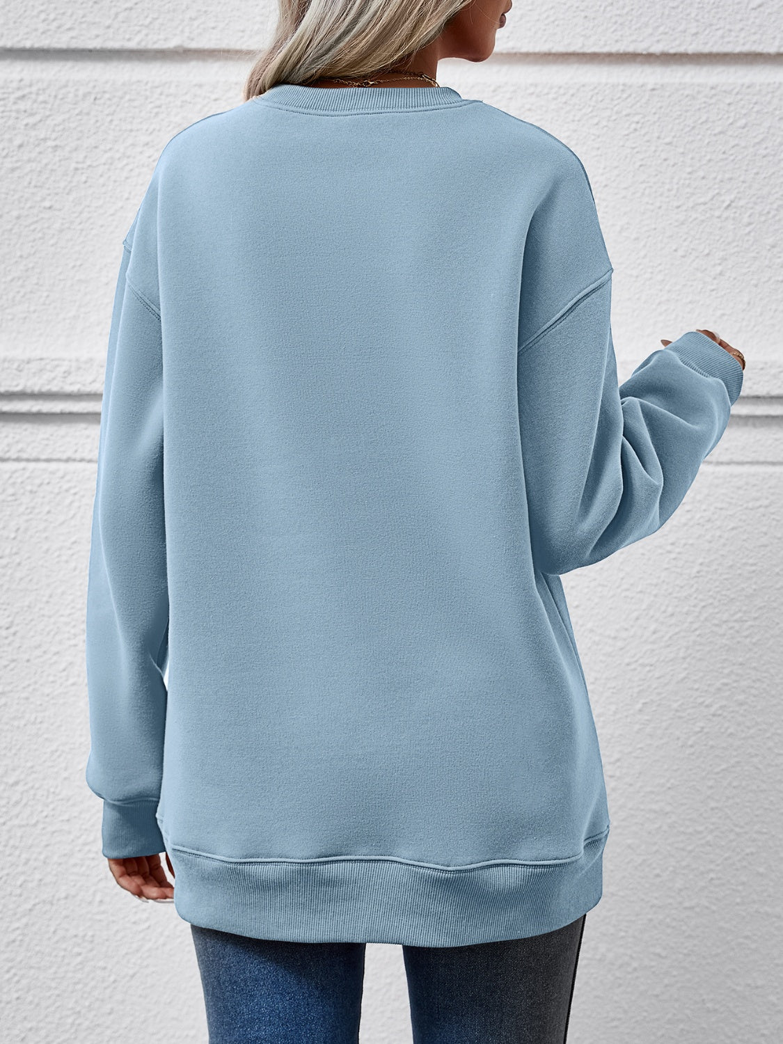 Sudadera con cuello redondo y gráfico de árbol de Navidad