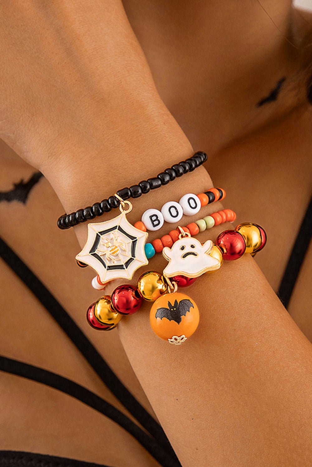 4pcs Halloween Bracelet Set - Orange - Celeste  Accessories/Jewelry  
