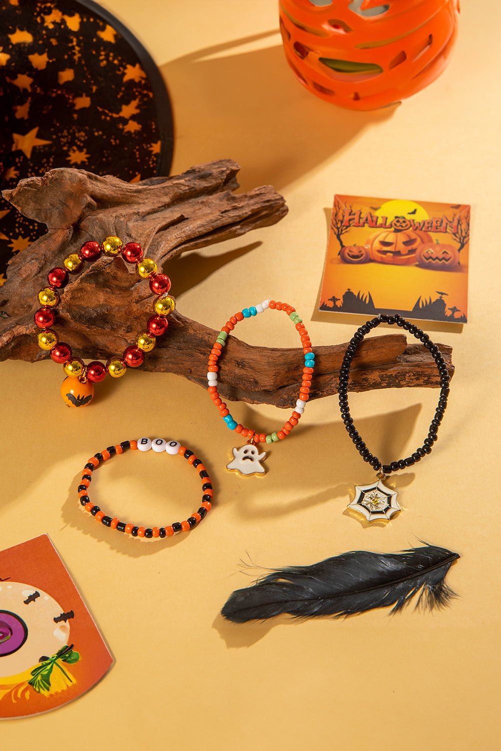 4pcs Halloween Bracelet Set - Orange - Celeste  Accessories/Jewelry  