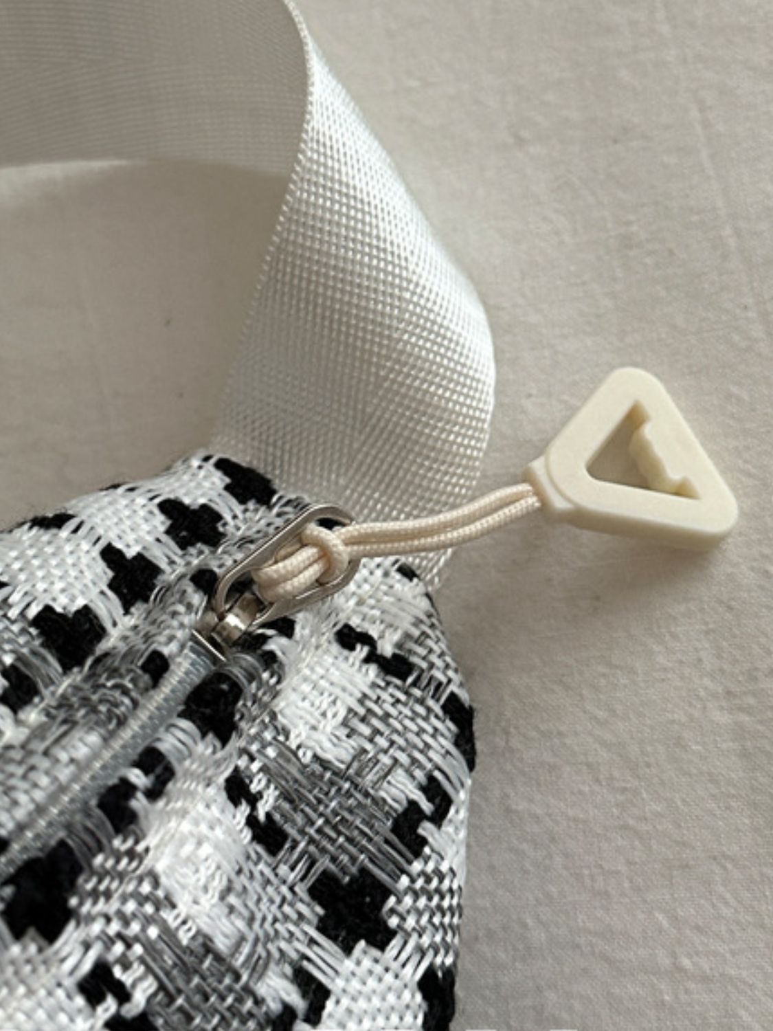 Plaid Wide Strap Crossbody Bag - Celeste    
