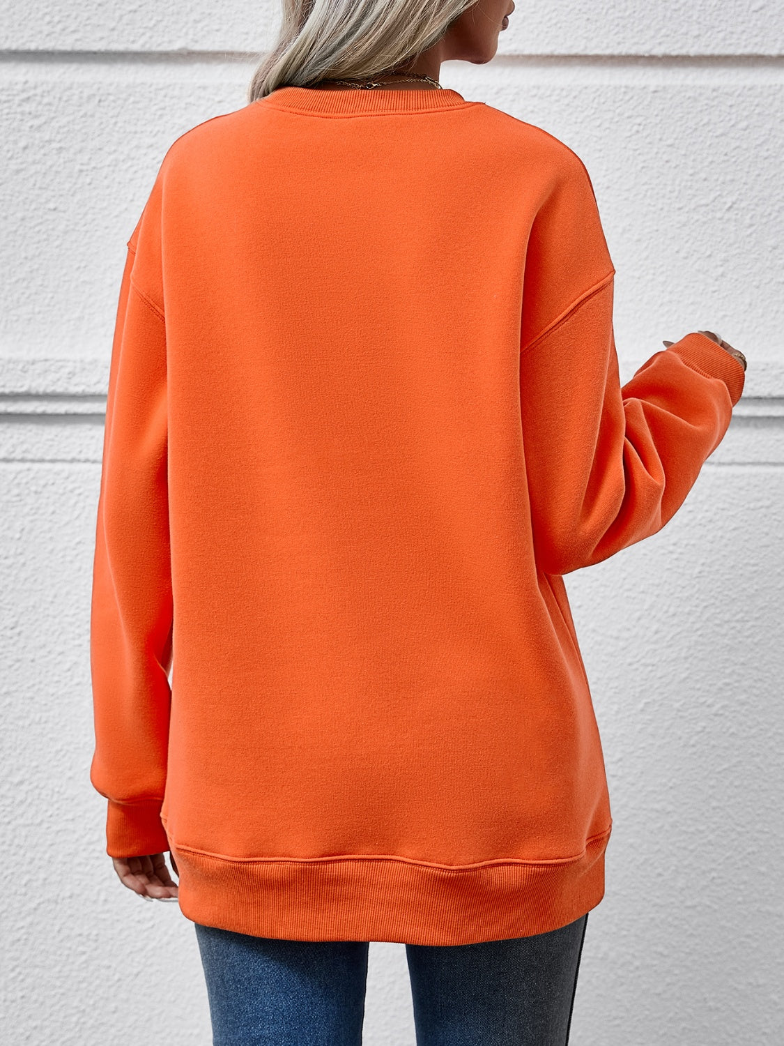 Sudadera con cuello redondo y gráfico de árbol de Navidad