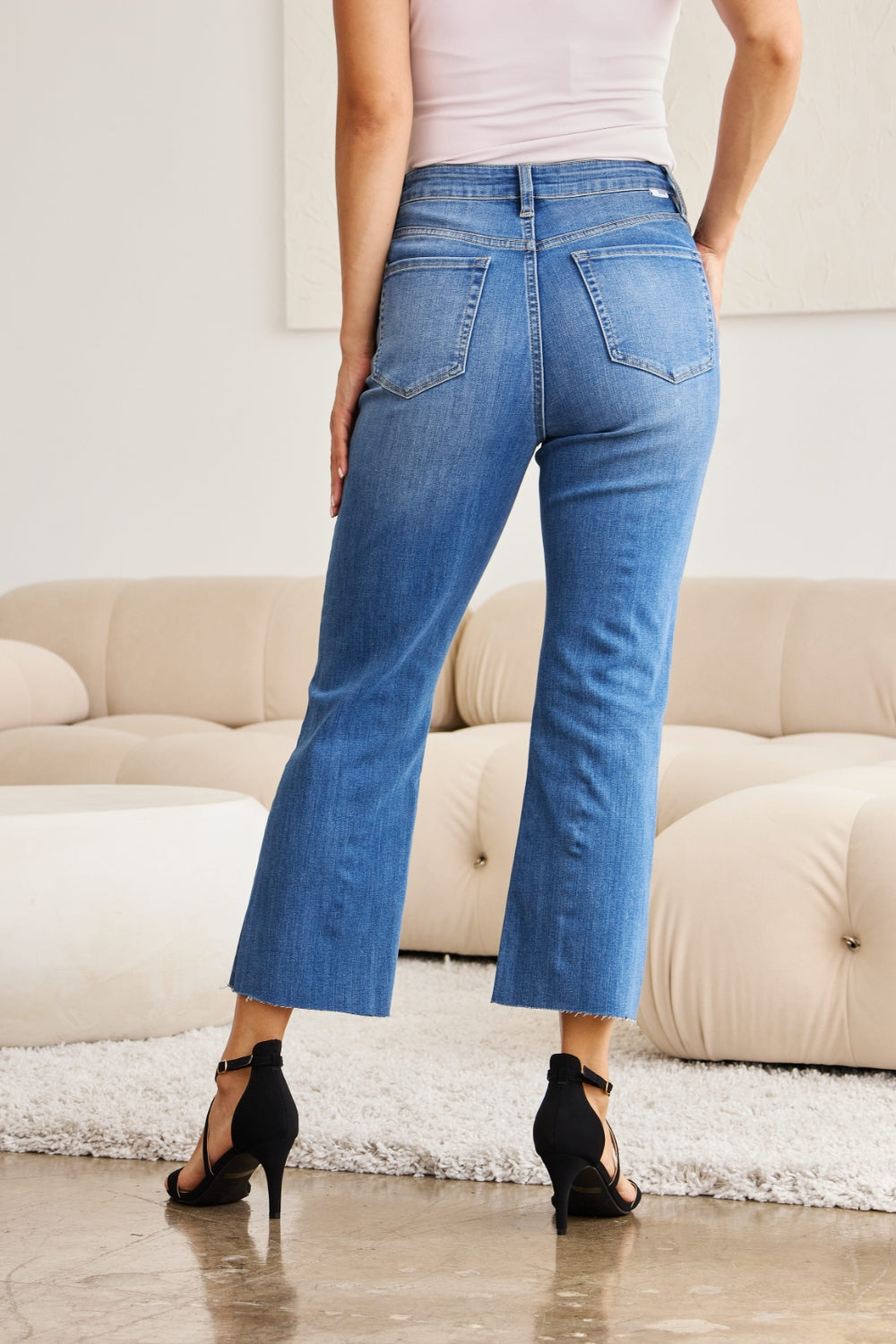 RFM Mini Mia Full Size Tummy Control High Waist Jeans - Celeste    