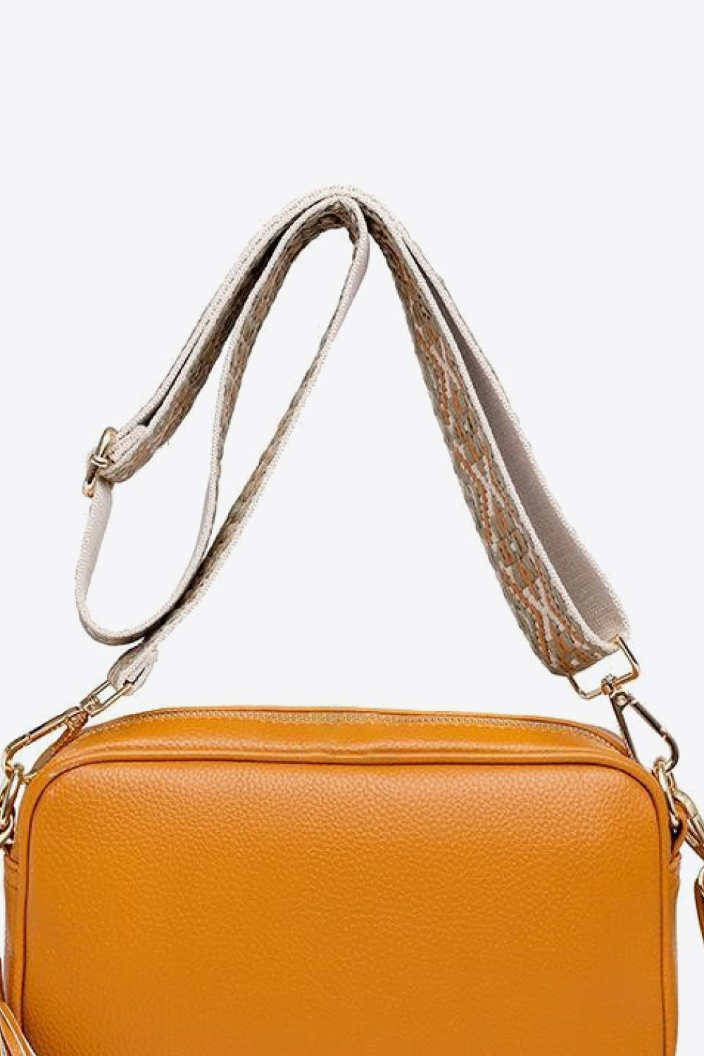 PU Leather Tassel Crossbody Bag - Celeste    