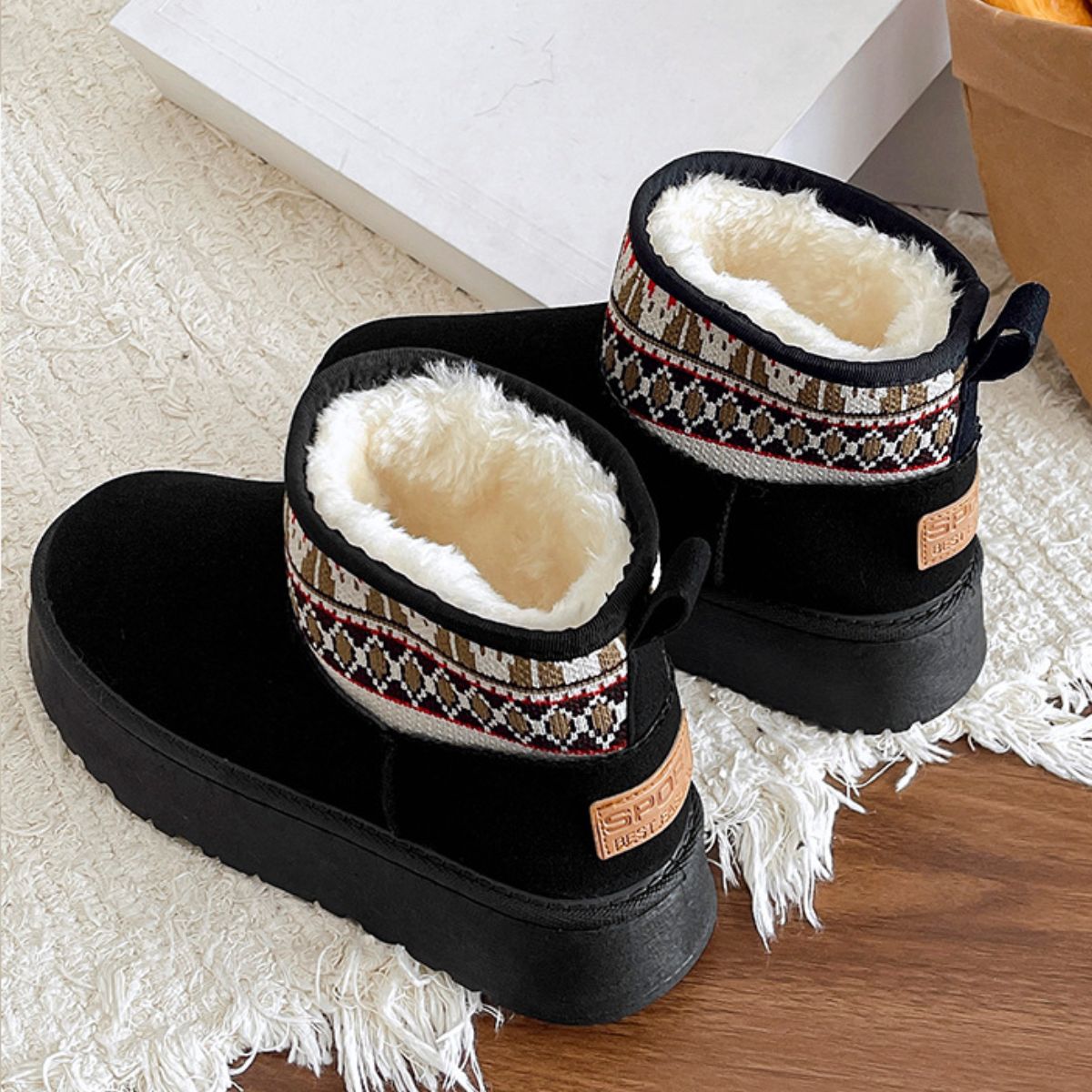 Thermal Suede Platform Boots - Celeste    