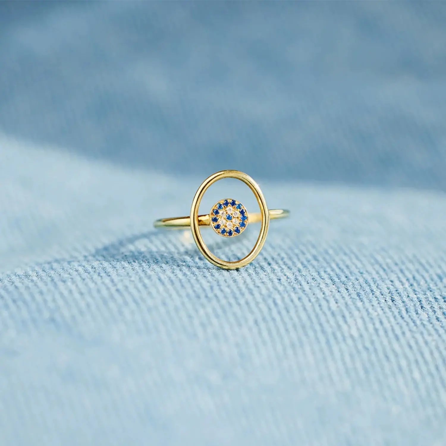 925 Sterling Silver Evil Eye Ring - Celeste    