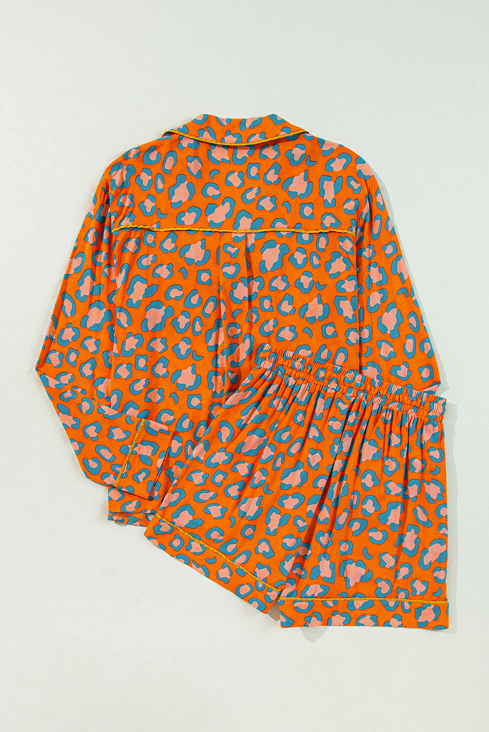 Orange Leopard Print Pajama Set - Celeste  Loungewear & Sleepwear/Sleepwear  