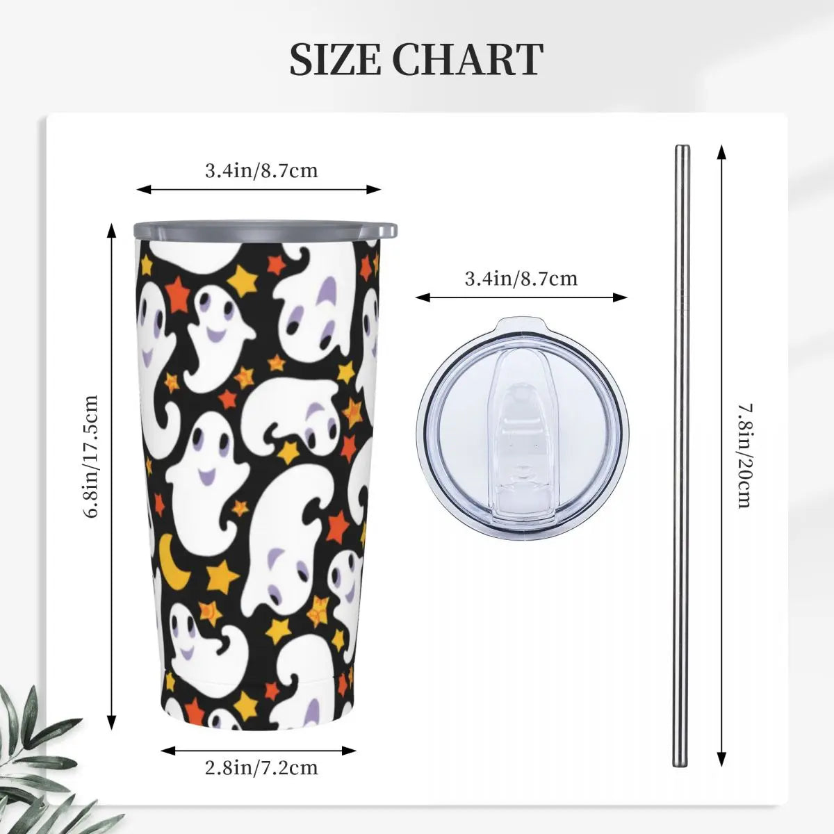 Halloween Ghost Stainless Steel Tumbler