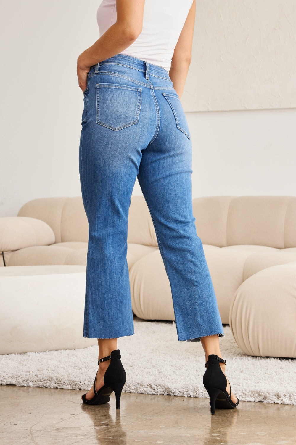 RFM Mini Mia Full Size Tummy Control High Waist Jeans - Celeste    