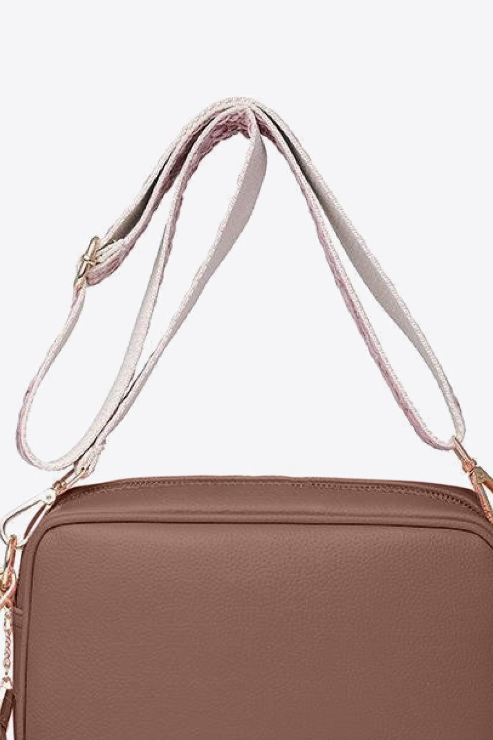 PU Leather Tassel Crossbody Bag - Celeste    