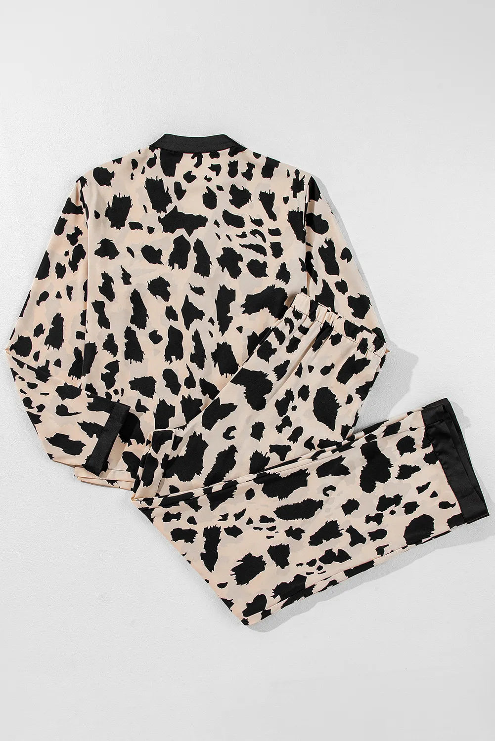 Button Up Long Sleeve Top and Pants Lounge SetLong Sleeve Top