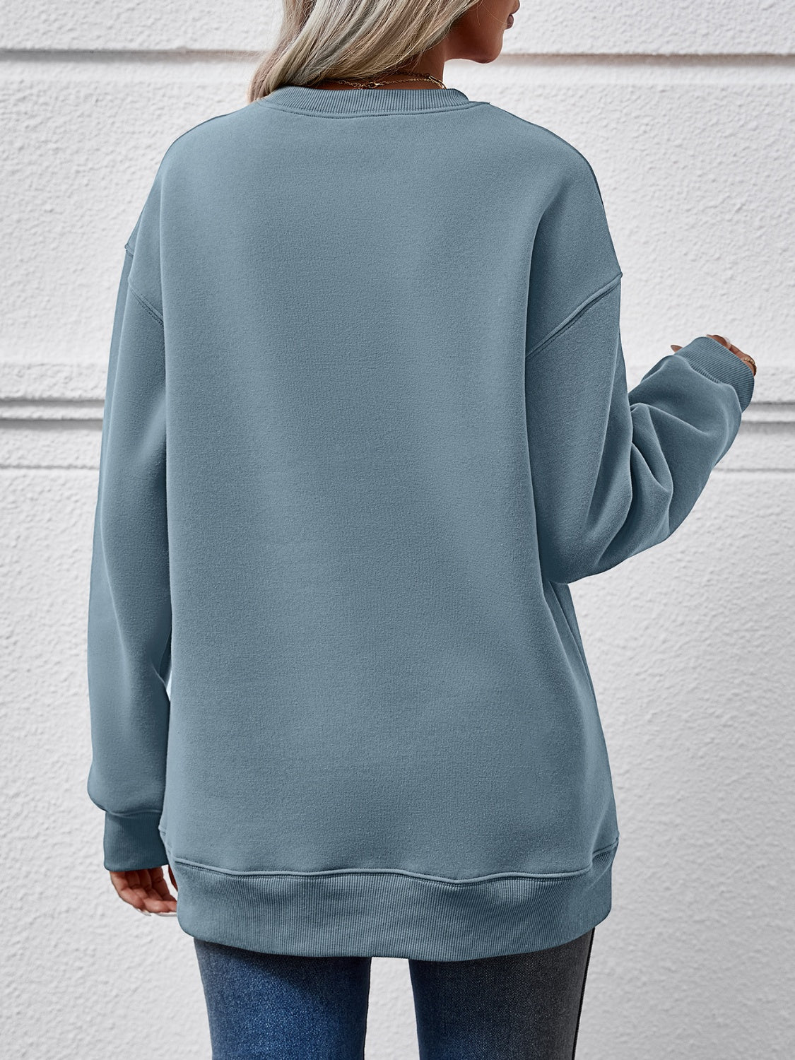 Sudadera con cuello redondo y gráfico de árbol de Navidad