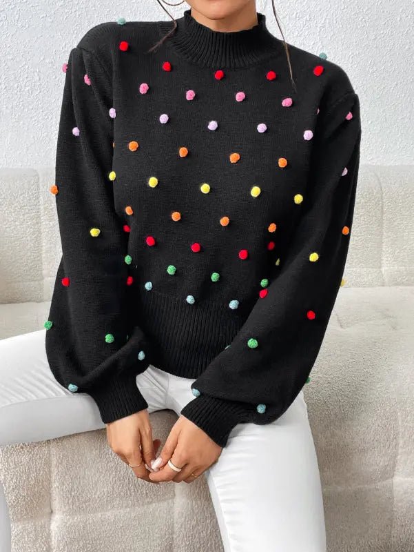 Beaded Knit Sweater - Celeste    