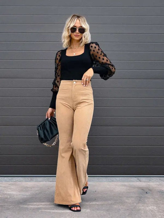 Better Than You - High Waist Casual Pants - Celeste    