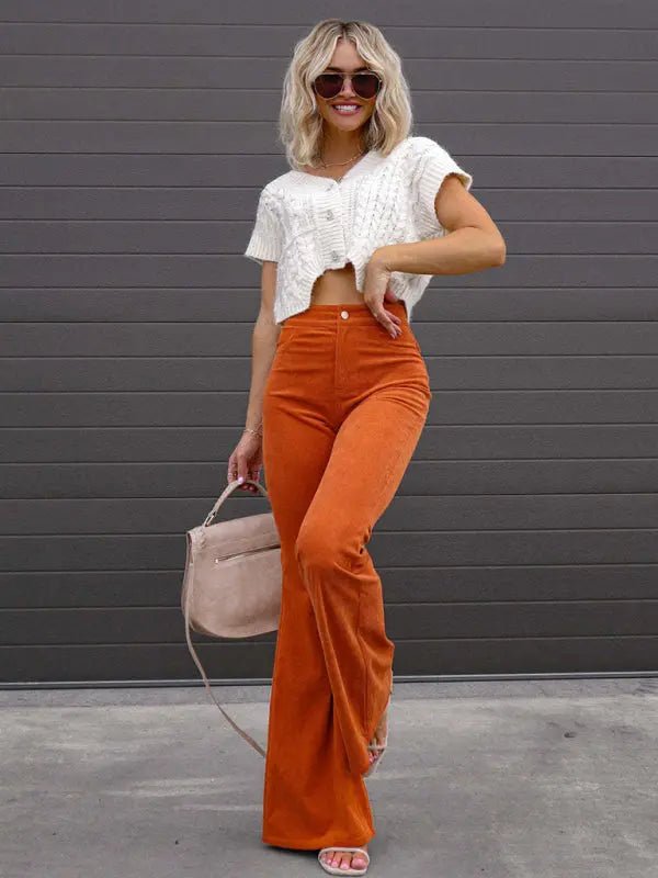 Better Than You - High Waist Casual Pants - Celeste    