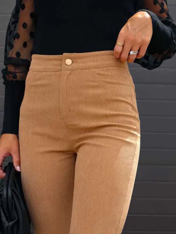 Better Than You - High Waist Casual Pants - Celeste    