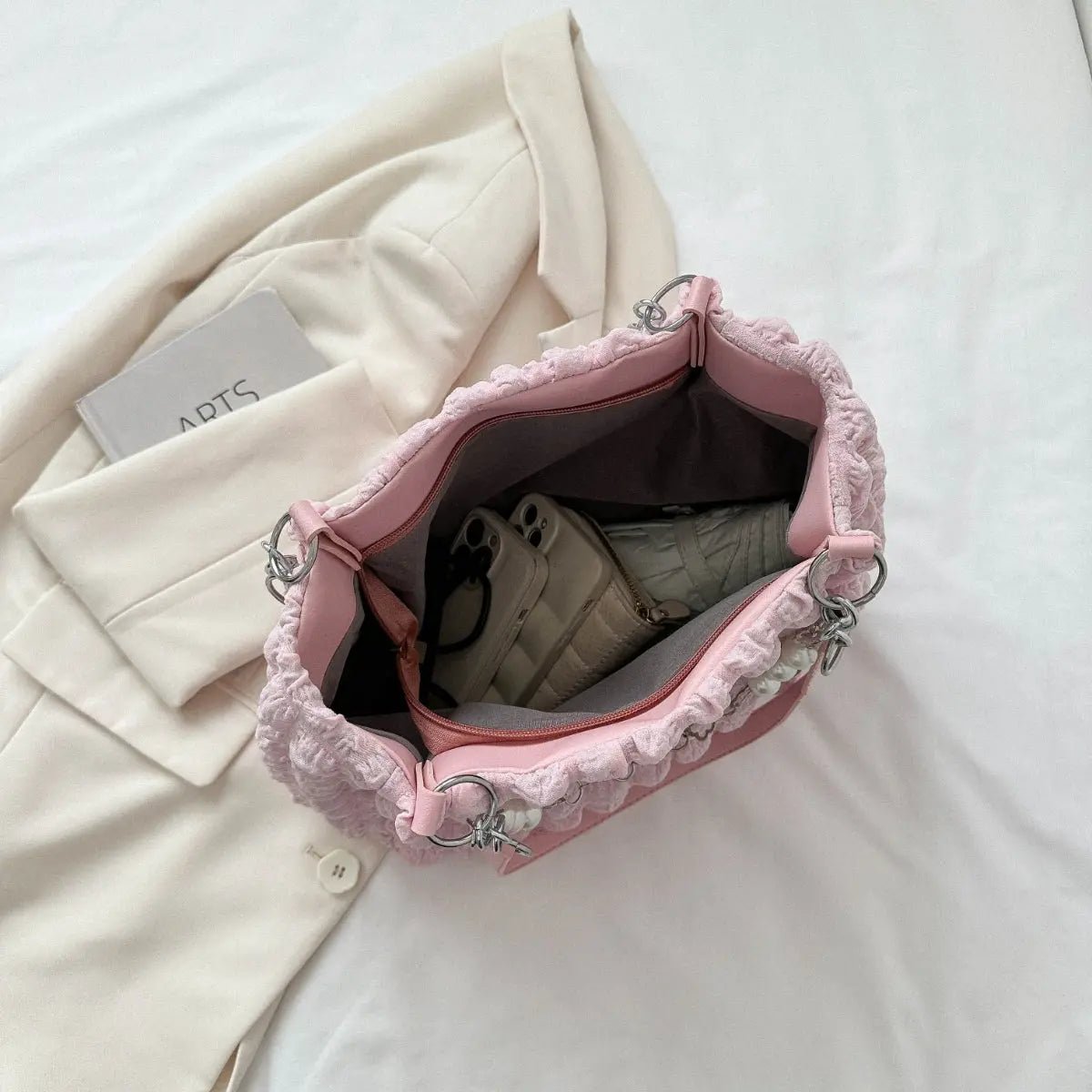 Bubble Textured Tote Bag - Celeste    