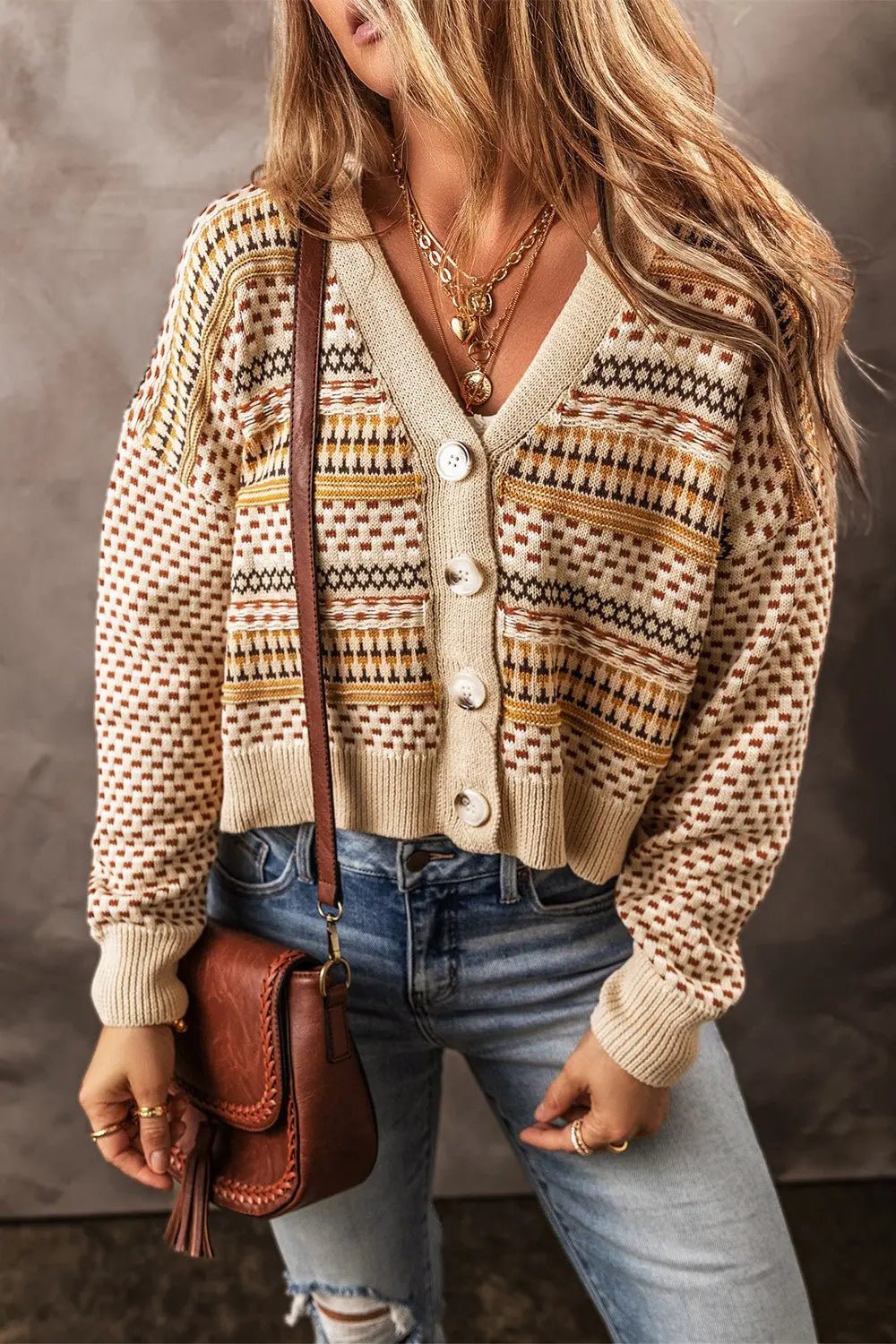Button Up Long Sleeve Cardigan - Celeste    