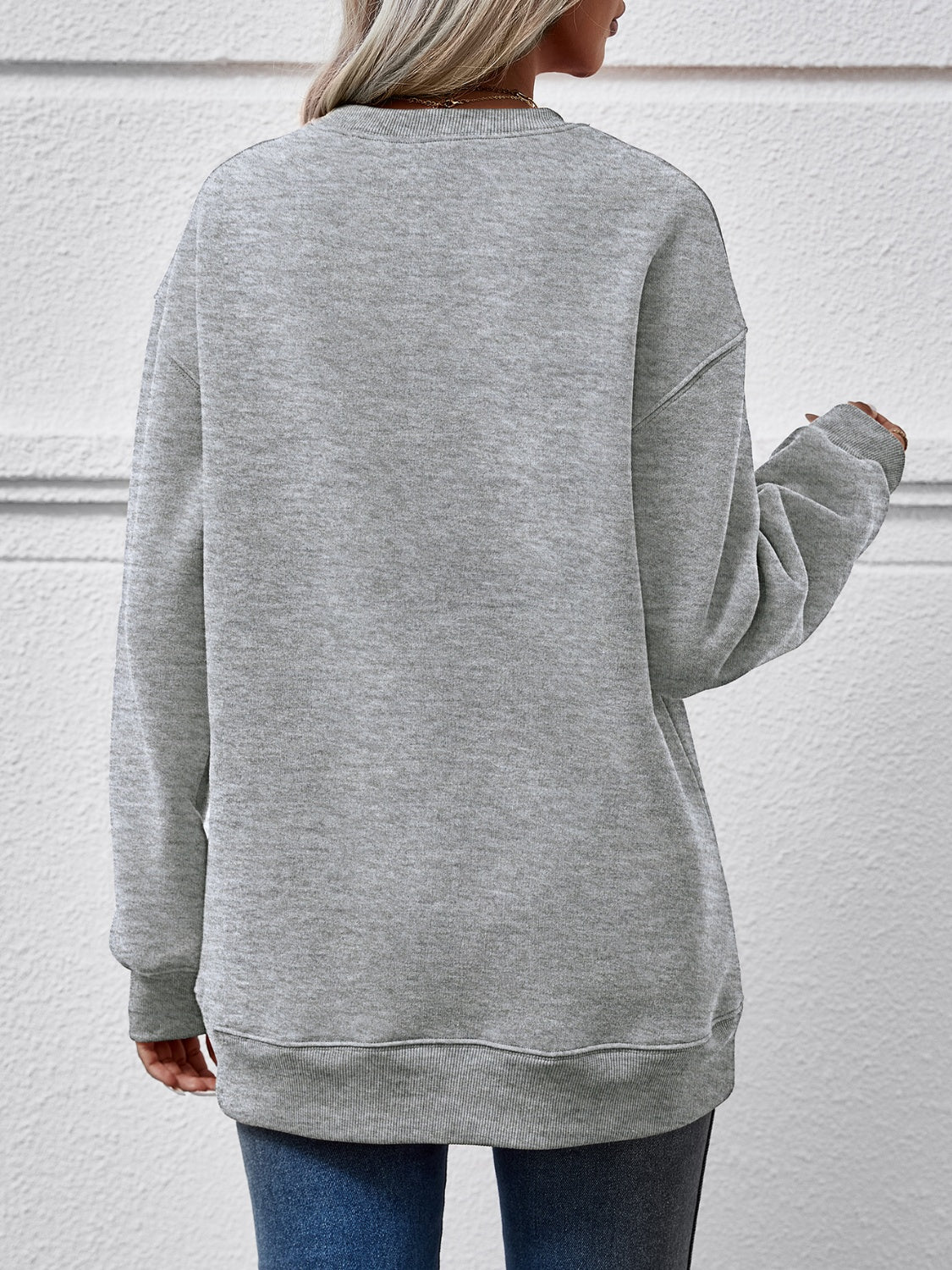Sudadera con cuello redondo y gráfico de árbol de Navidad