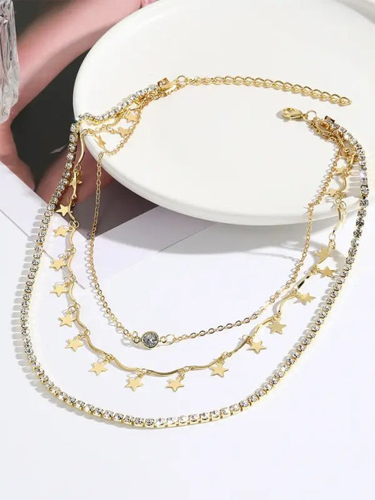 Calliope - Star Multi-Layer Necklace - Celeste    