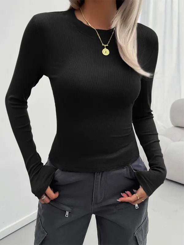 Casual Slim Fit Top - Celeste    
