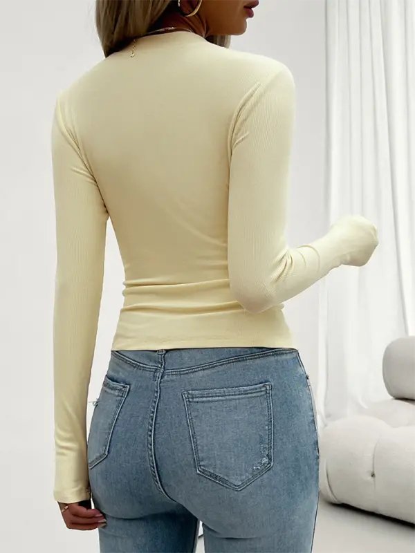 Casual Slim Fit Top - Celeste    