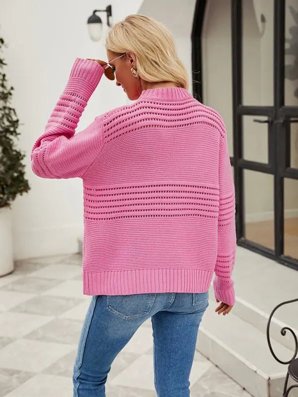 Chic Striped Knit SweaterChic Striped Knit Sweater